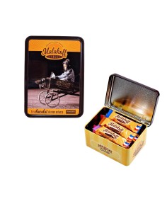 15 Mini Barres Chocolats Mélangés dans Boite Métal 112g. Aviateur