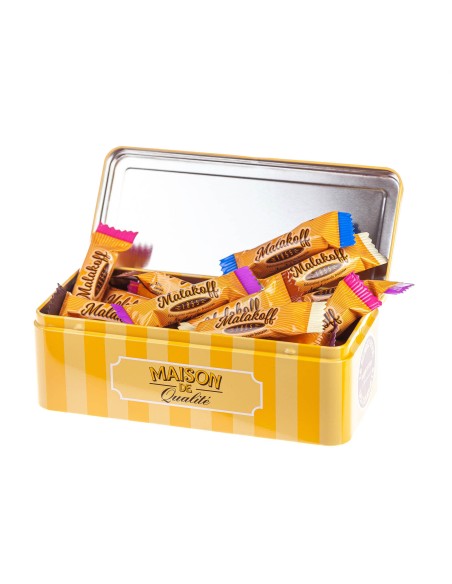 20 Mini Chocolats Mélangés Emballés dans Boite Rect. Métal 150g. 20 Mini Chocolats Mélangés Emballés dans Boite Rect. Métal 150g.