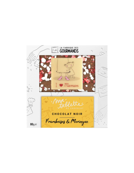 Tablette chocolat noir 80g. - Fête des Mères Tablette chocolat noir 80g. - Fête des Mères