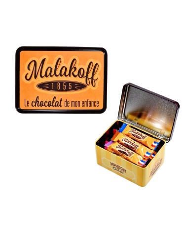 15 Mini Barres Chocolats Mélangés dans Boite Métal 112g. 1855 15 Mini Barres Chocolats Mélangés dans Boite Métal 112g. 1855