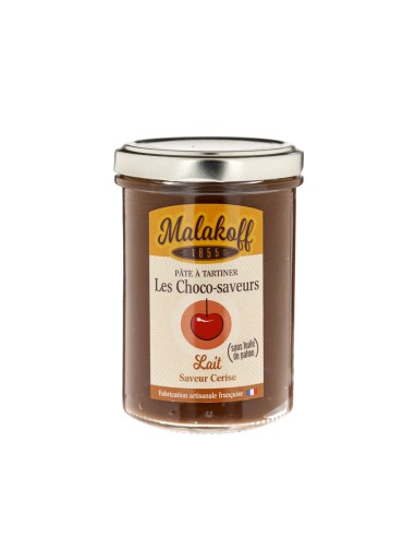 Pâte à tartiner Chocolat saveur Cerise 240g. Pâte à tartiner Chocolat saveur Cerise 240g.