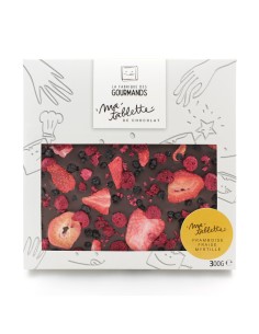 Tablette chocolat noir 300g. - Fruits rouges