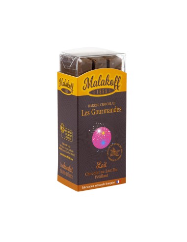 6 Chocolats Lait Pétillant Brut 111g.