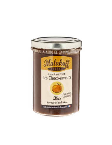 6 Pâtes à tartiner Chocolat Noir saveur Mandarine 240g.