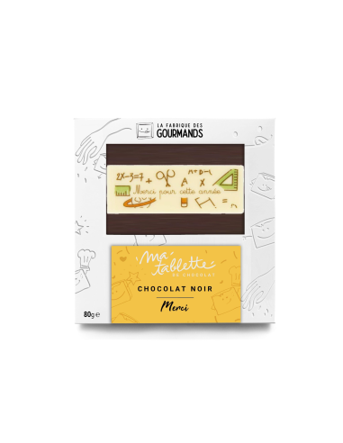 Tablette chocolat noir 80g. - Merci pour cette année