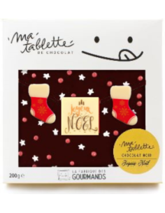Tablette chocolat noir 200g. - Joyeux Noël