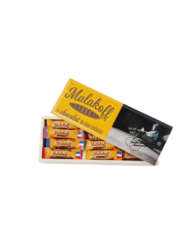 30 Mini Barres Chocolats Mélangés Plumier Bois visuel Aviateur 225g.