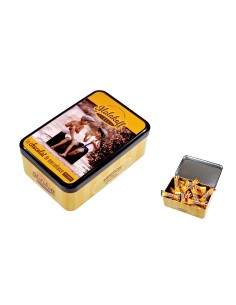 40 Mini Chocolats Mélangés Coffret Boite Métal 300g. Visuel Garçons