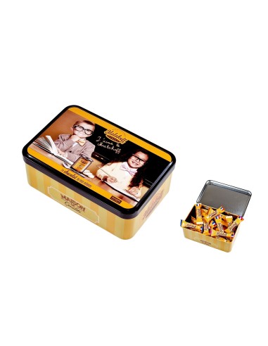 40 Mini Chocolats Mélangés Coffret Boite Métal 300g. Visuel Tableau