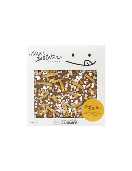 Tablette chocolat au lait 300g. - Citron Meringué