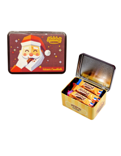 15 Mini Barres Chocolats Mélangés dans Boite Métal 112g. Noël 2025