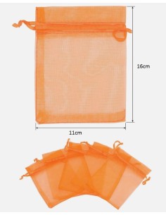 Filet Orgonza Orange 11X16cm