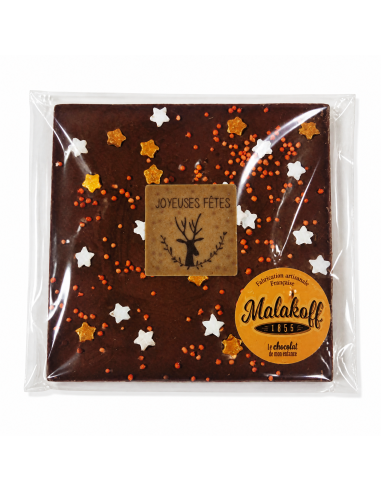 Tablette chocolat au lait 80g. - Joyeuses Fêtes