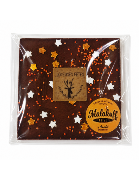 Tablette chocolat au lait 80g. - Joyeuses Fêtes