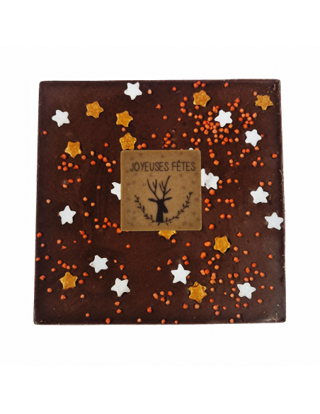 Tablette chocolat au lait 80g. - Joyeuses Fêtes