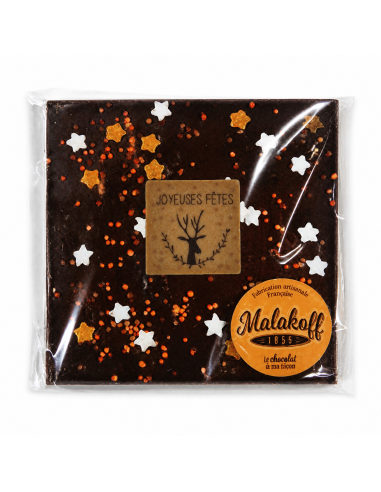 Tablette chocolat noir 80g. - Joyeuses Fêtes